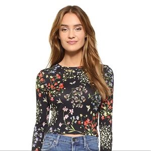 Alice + Olivia Delaina Crop Top Floral